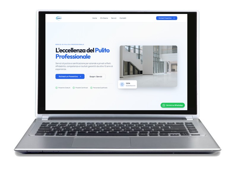 Pulish.com cleaning company one-page website