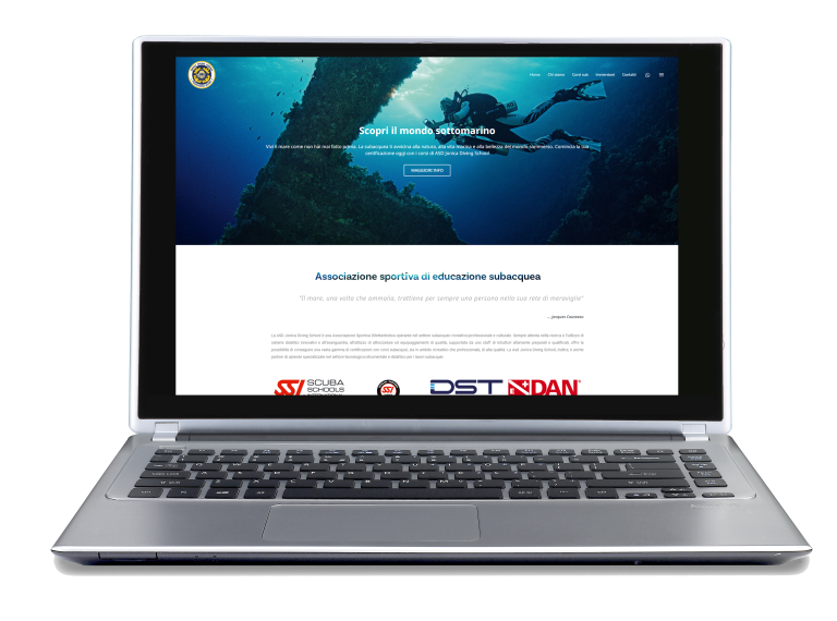 Website & web app school of scuba and diving