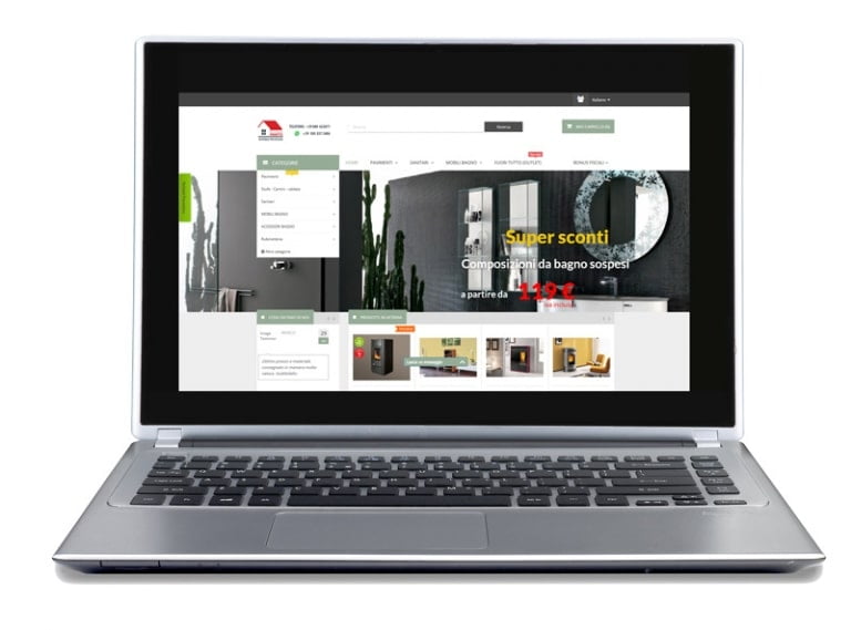 Website restyling e-commerce edilizia