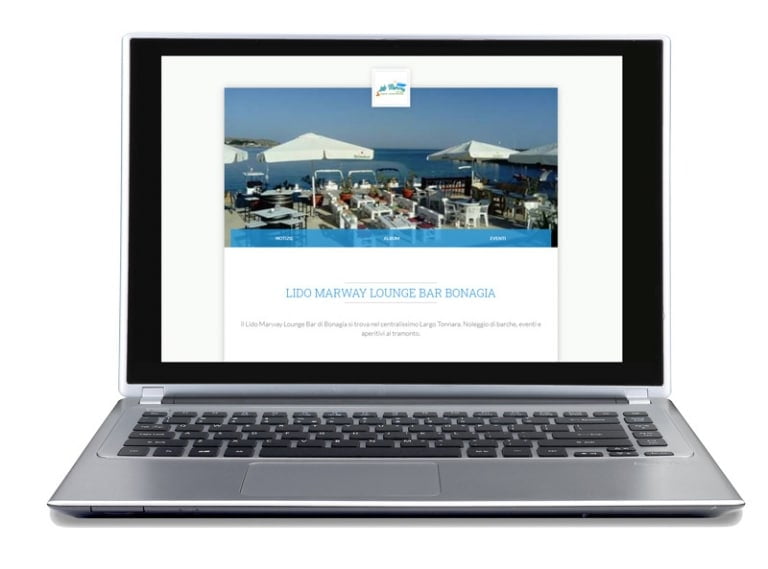 Facebook landing page for lounge bar beach lido
