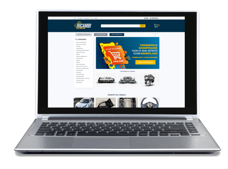Multi-store e-commerce website for car wreckers spare parts cars