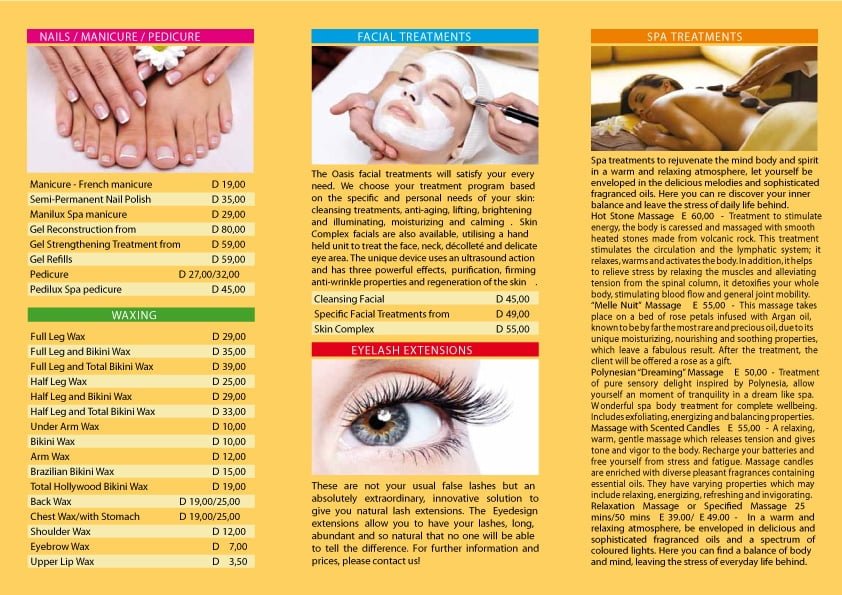 beauty center leaflet